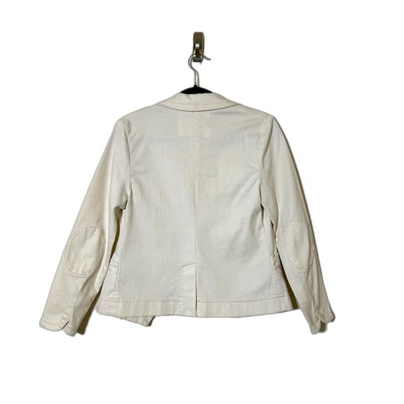 Anthropologie Cartonnier White Denim One Button Blaze Size 4 - Picture 3 of 6